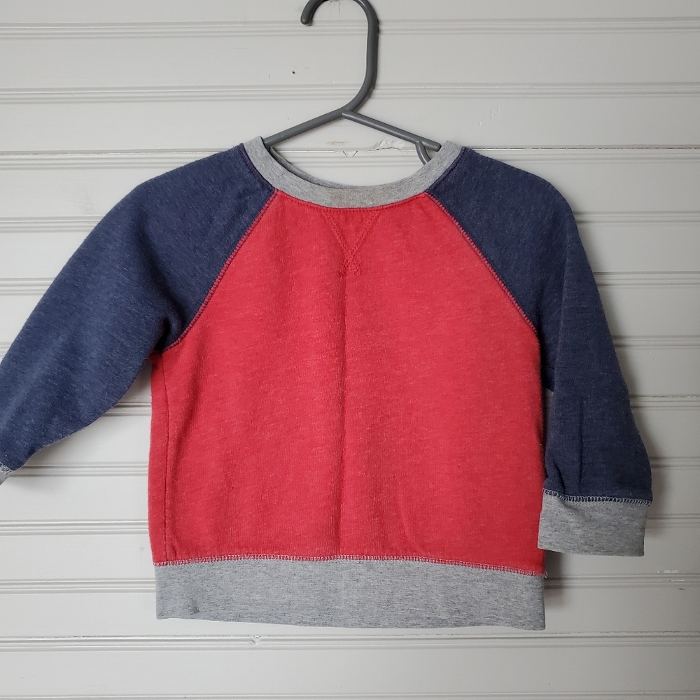 Cat & Jack Red and Navy Crewneck, sz 18m